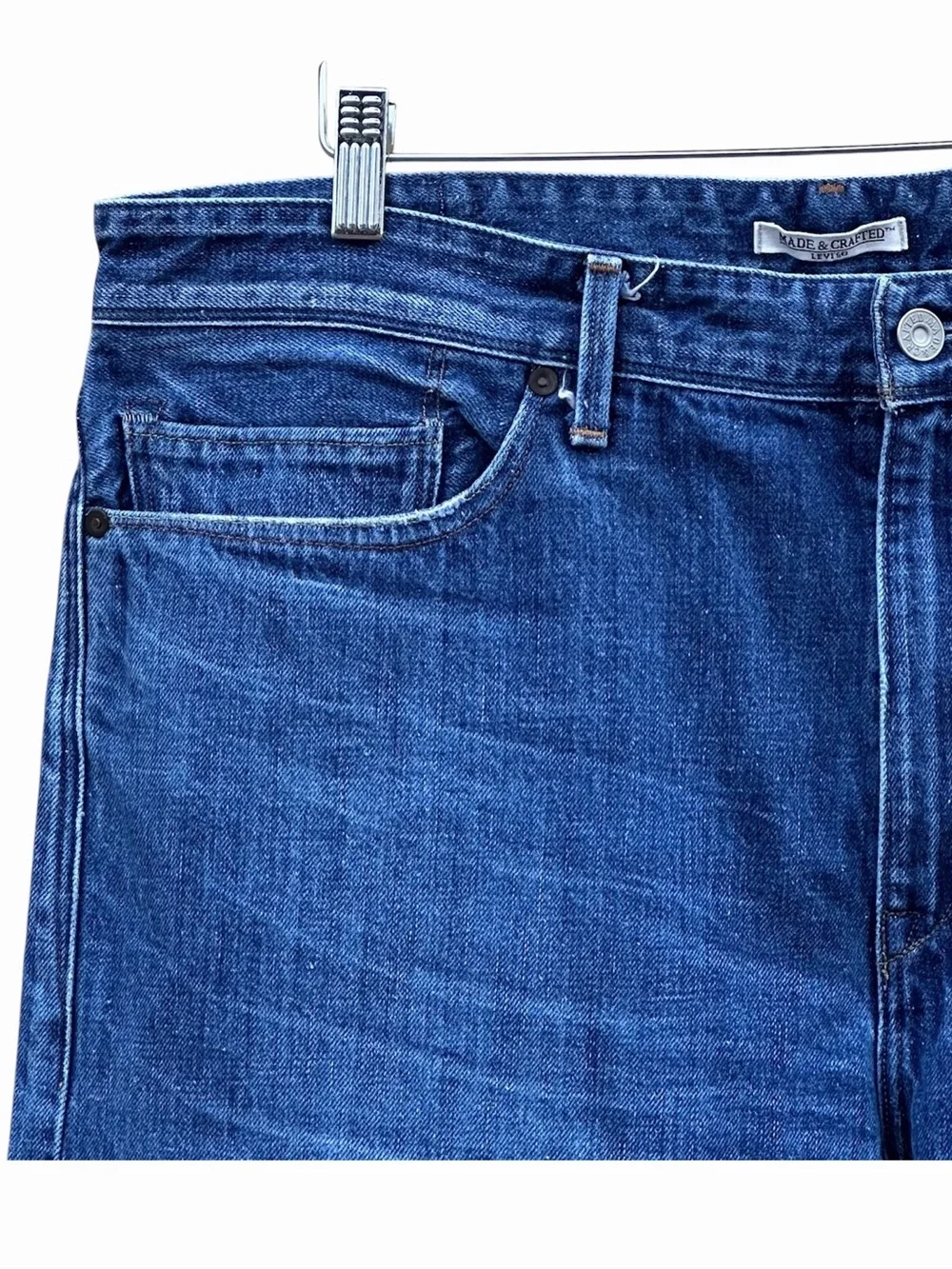 Levi's Made and Crafted Tapered Leg Faded Wash Men's Classic Blue Denim Jeans 38
